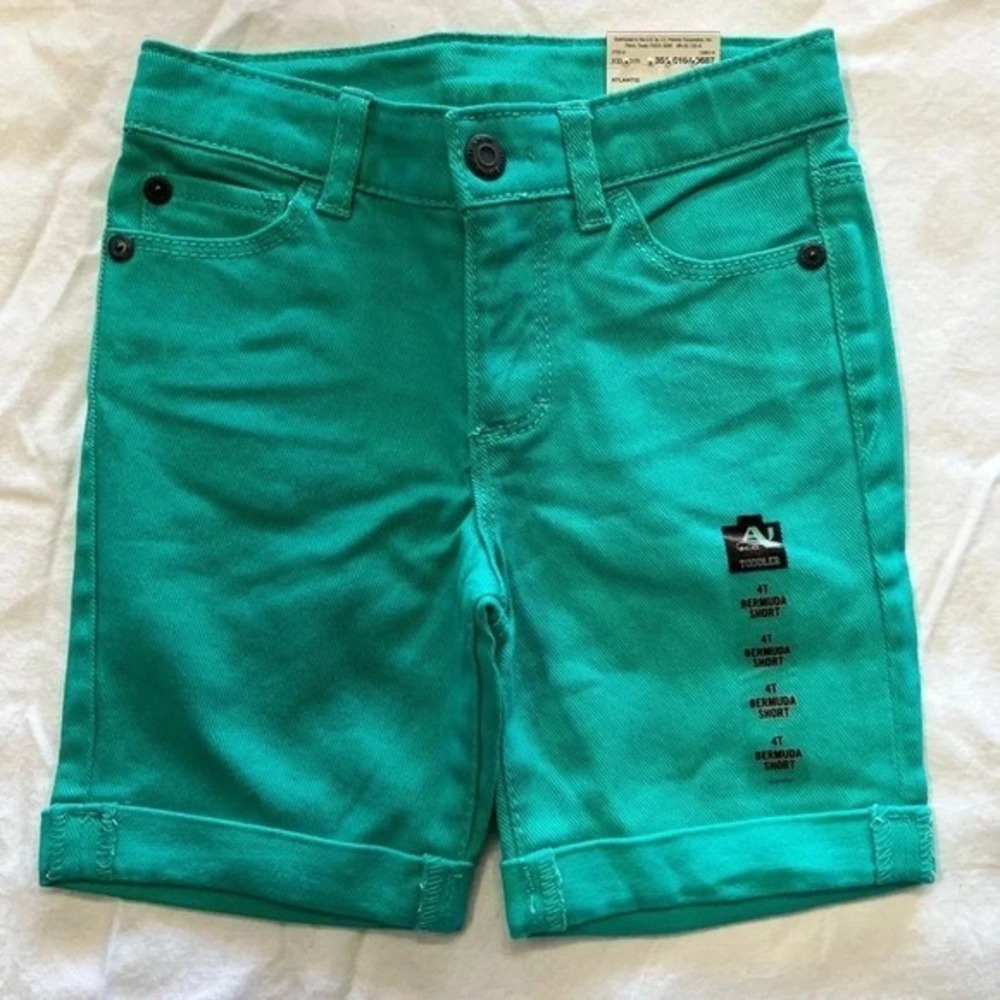 Arizona jeans green burmuda kids jeans shorts 4T‎